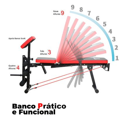 Decathlon | Prancha Abdominal Musculação Multifuncional Regulável