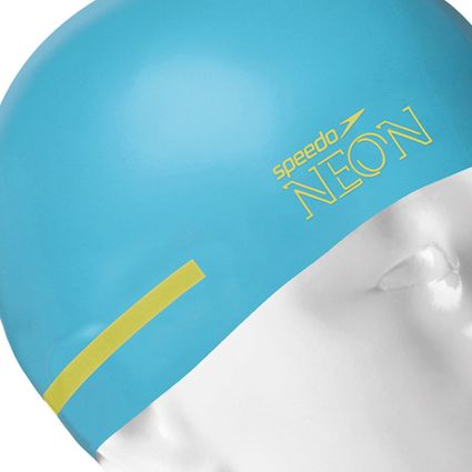 帽子 NEON Decathlon | Touca de natação de silicone macio NEON Speedo - AZUL NEON