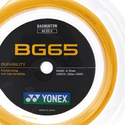 Decathlon | Corda Yonex BG-65 Para Badminton 0.70mm Laranja - Rolo