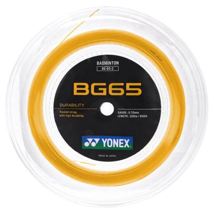 Decathlon | Corda Yonex BG-65 Para Badminton 0.70mm Laranja - Rolo