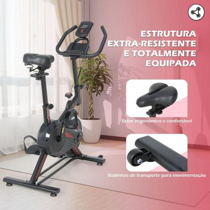 Decathlon | Bicicleta Spinning Mecânica Wonderfit Go Vermelha Roda