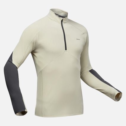 yü Decathlon | Camiseta Masculina de Trilha Manga Longa MH500 Quechua