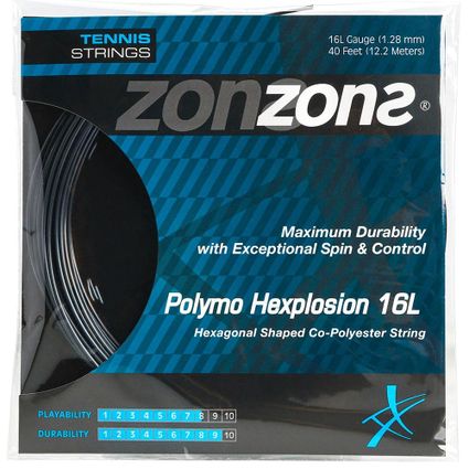 Decathlon | Corda Zons Hexplosion 16L 1.28mm Preta - Set Individual
