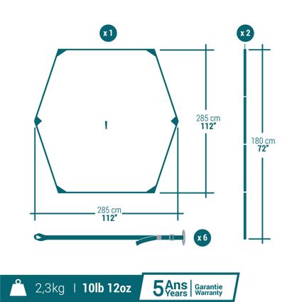 Decathlon | Tarp de Camping Fresh Multifunções Quechua