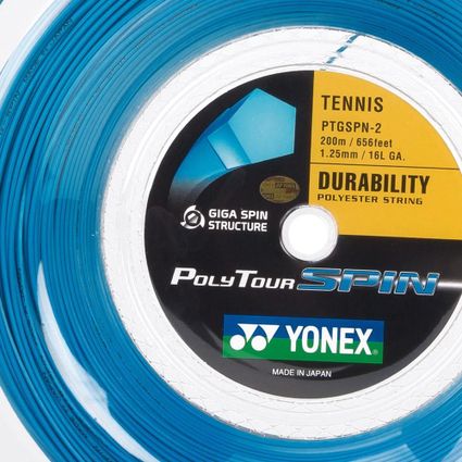 Decathlon | Corda Yonex PolyTour Spin 16L 1.25mm Azul Rolo com 200