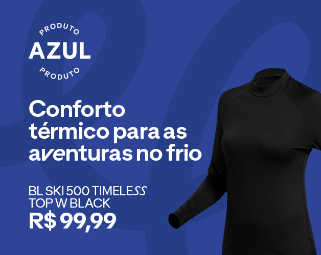 Conforto térmico para as aventuras no frio  BL SKI 500 Timeless  Top W Black por R$ 99,99