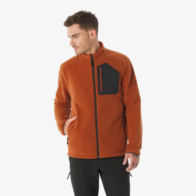 Decathlon | Jaqueta Masculina de Trilha MH500 Fleece Quechua Laranja
