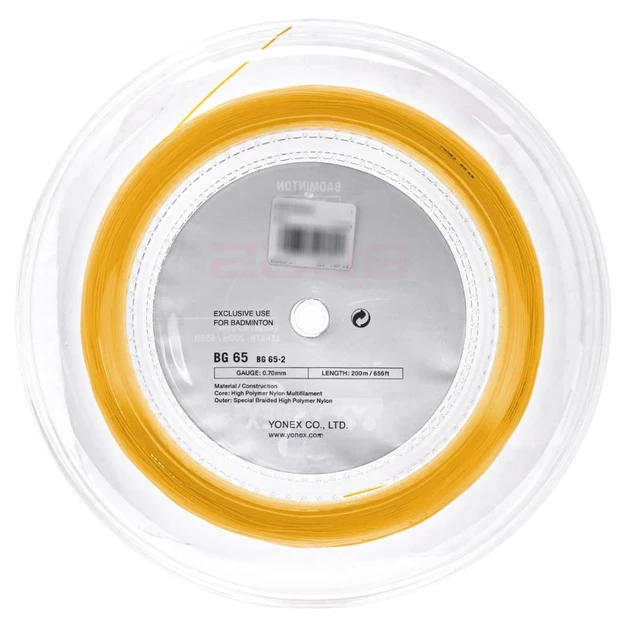 Decathlon | Corda Yonex BG-65 Para Badminton 0.70mm Laranja - Rolo