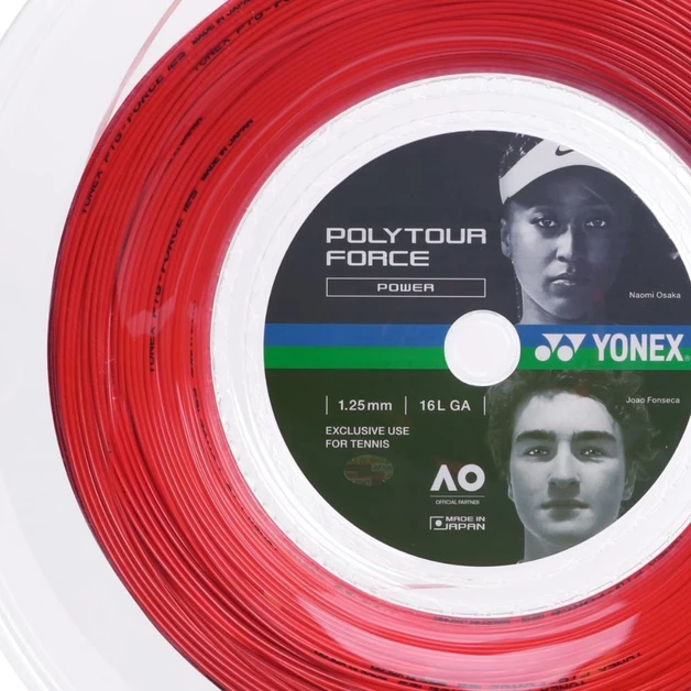 yyyoco Decathlon | Corda Yonex Poly Tour Force 16L 1.25mm Vermelha - Rolo