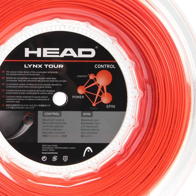 Decathlon | Corda Head Lynx Tour 16 1.30mm Laranja - Rolo com 200