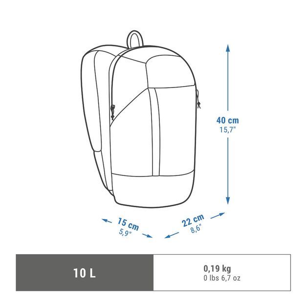Backpack nh arpenaz 100 10l cya, no size Unica UNICO
