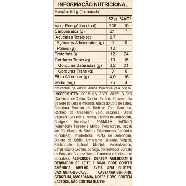 *best whey bar 49g dadinho, no size