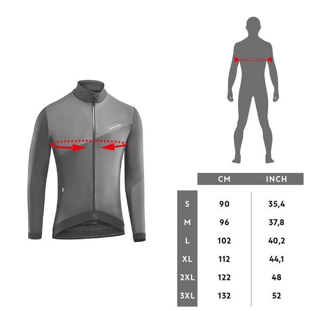 Mtb jersey long sleeve xc red grey, 2xl Azul 3G