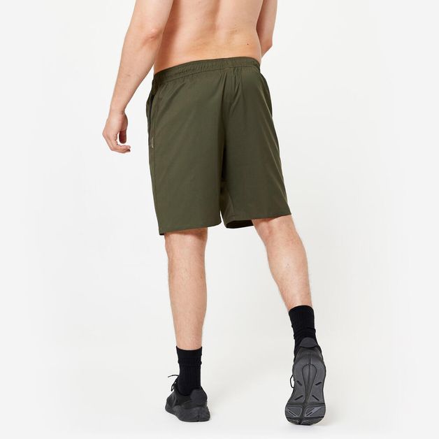 Shorts Masculino de Academia, verde-militar, P