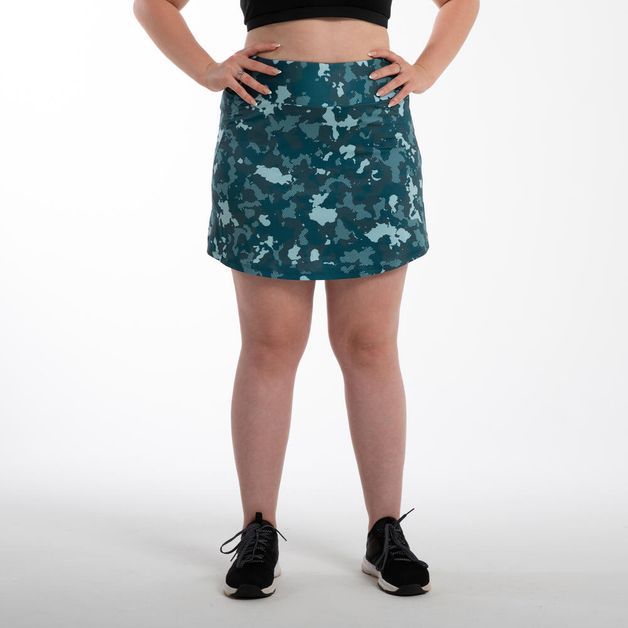 Saia shorts básica feminina de academia 120, camuflado, GG