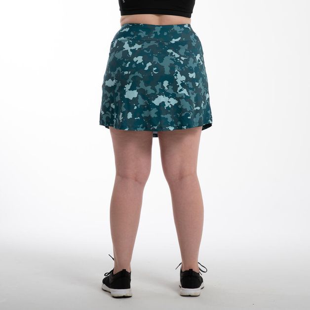 Saia shorts básica feminina de academia 120, camuflado, GG