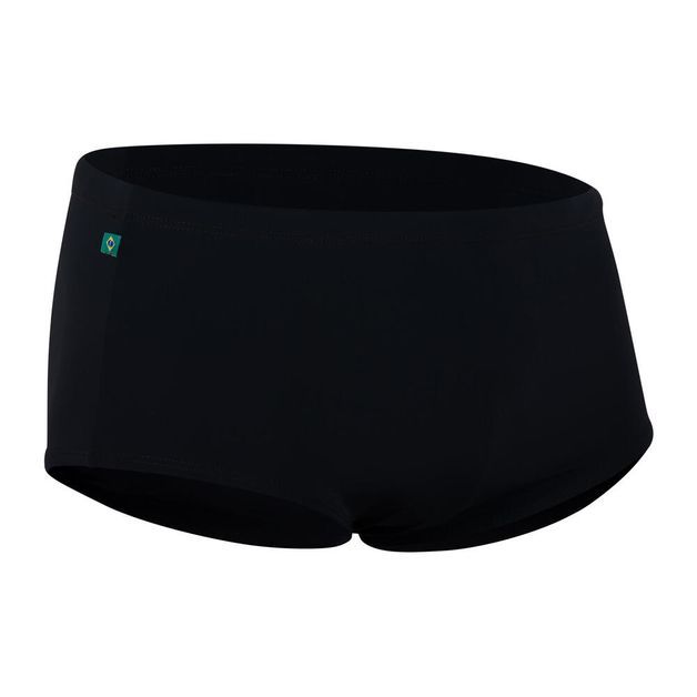 Sunga de natação BR 500 masculina, Preto - Laranja, 3G