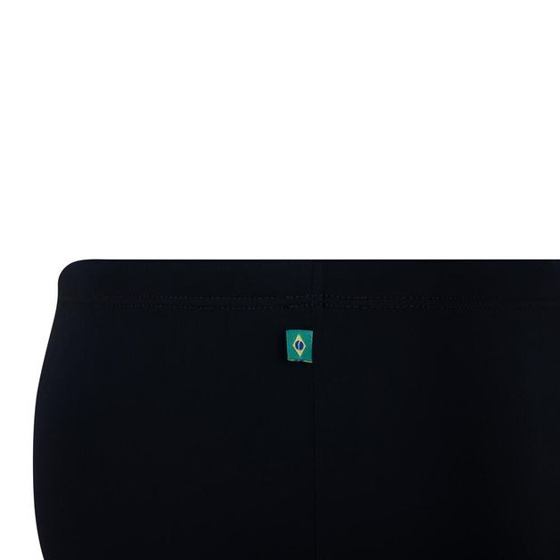 Sunga de natação BR 500 masculina, Preto - Laranja, 3G