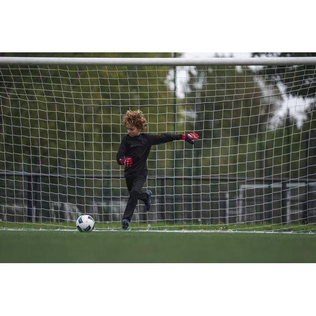 Goalkeeper gloves f100 kid red, 6 4