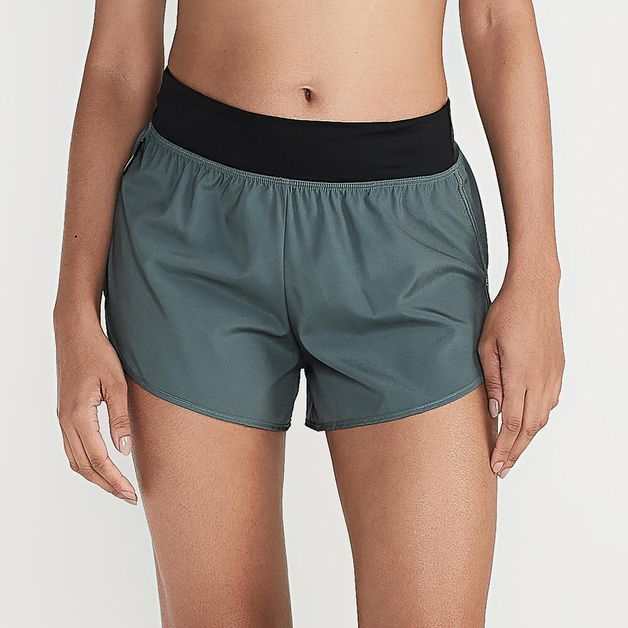 Short Feminino de Surf E Bodyboard Olaian, verde-militar, M