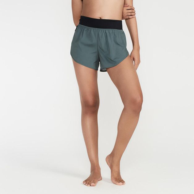 Short Feminino de Surf E Bodyboard Olaian, verde-militar, M