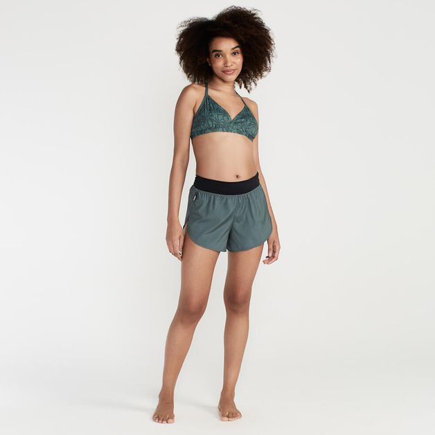 Short Feminino de Surf E Bodyboard Olaian, verde-militar, M