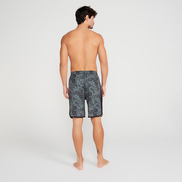 Bermuda Masculina de Surf Bolso com Zíper e Cintura Elástica Olaian, verde, P