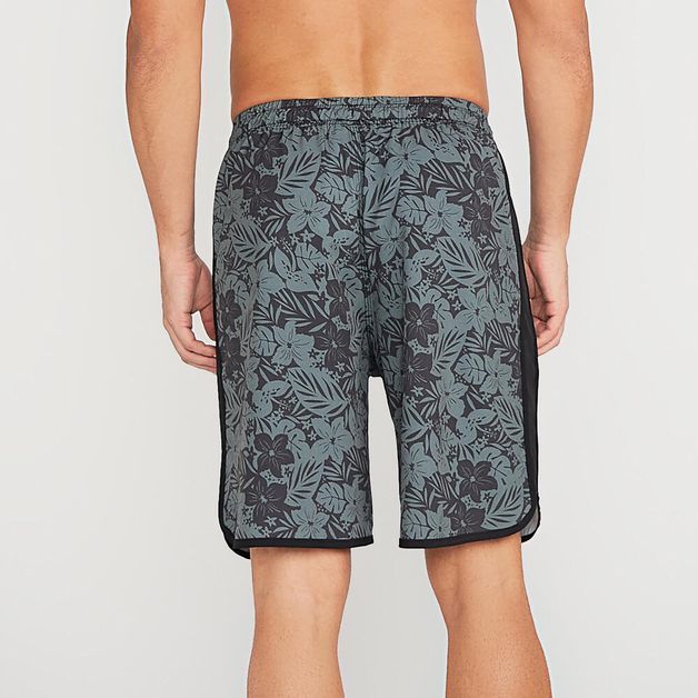 Bermuda Masculina de Surf Bolso com Zíper e Cintura Elástica Olaian, verde, 3G