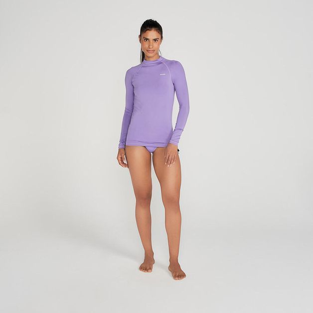 Camiseta Manga Longa feminina Proteção Solar 100, roxo, GG