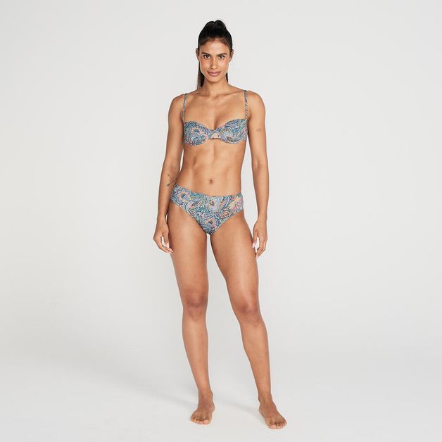 Biquini de Surf Calcinha Alta Olain, verde-floral, G