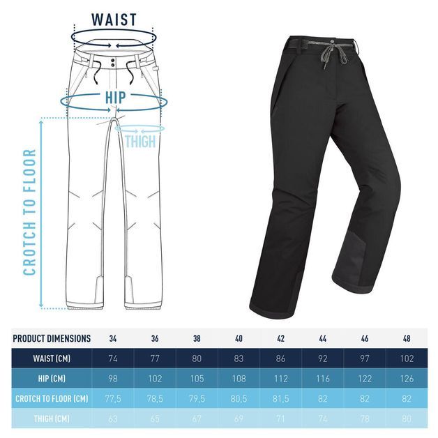 Pant ski & snb 500 protec uk 16 / fr 46 38