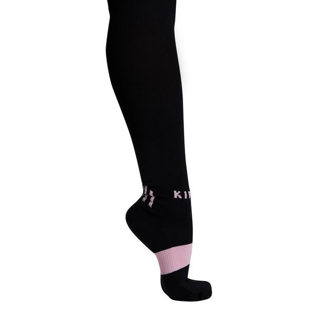 *meião jr preto/rosa ki, uk2,5/5 us3/5,5 Preto-rosa 27/29