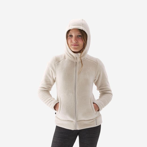 Fleece nh500 zip tw be, 7-8years/4'-4'2" Bege-gelo-claro 12-13 ANOS