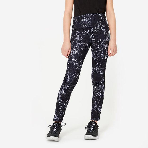 Legging s 500 girl, 14-15years/5'2"-5'4" Preta 5-6 ANOS