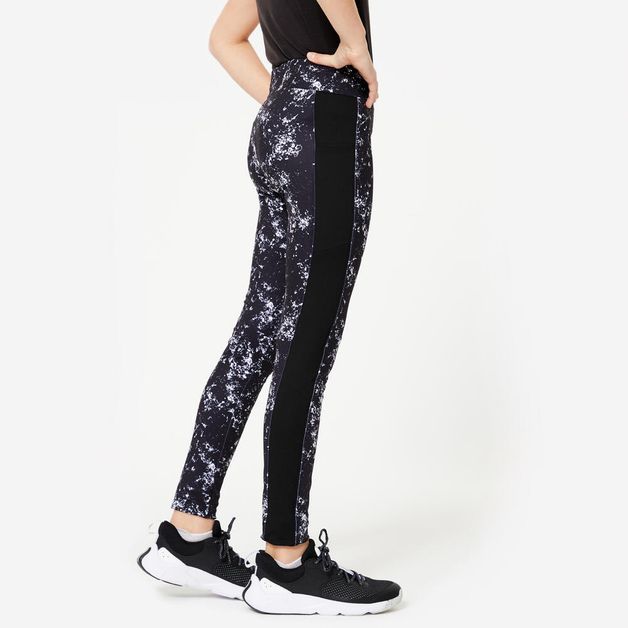 Legging s 500 girl, 14-15years/5'2"-5'4" Preta 5-6 ANOS