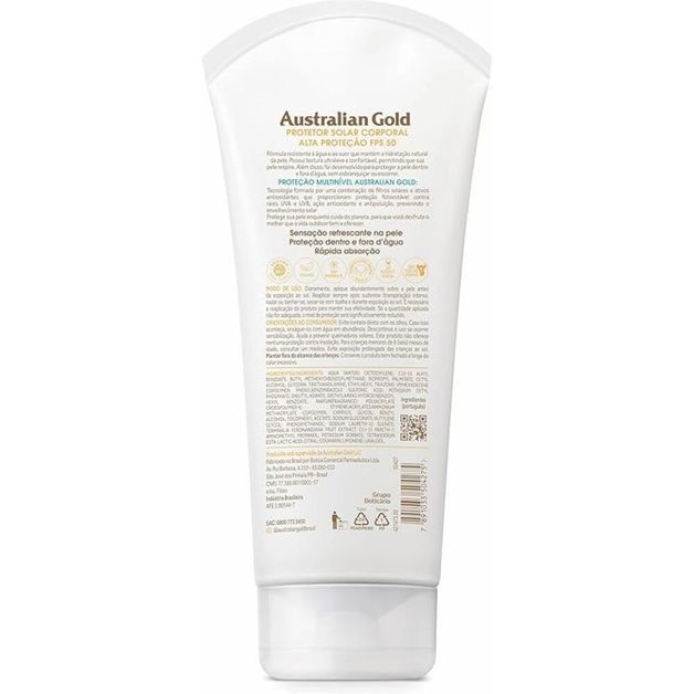 *ag prot sol fps50 corpo gel cr, no size Amarela UNICO