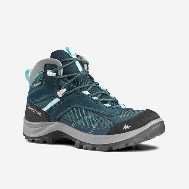 Bota de trilha feminina Quechua, petróleo-escuro, 35