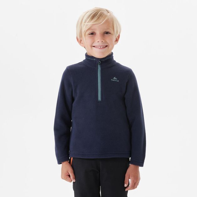 Fleece boy kid mh100 khak, 96-102cm 3-4y Azul-acinzentado 4-5 ANOS