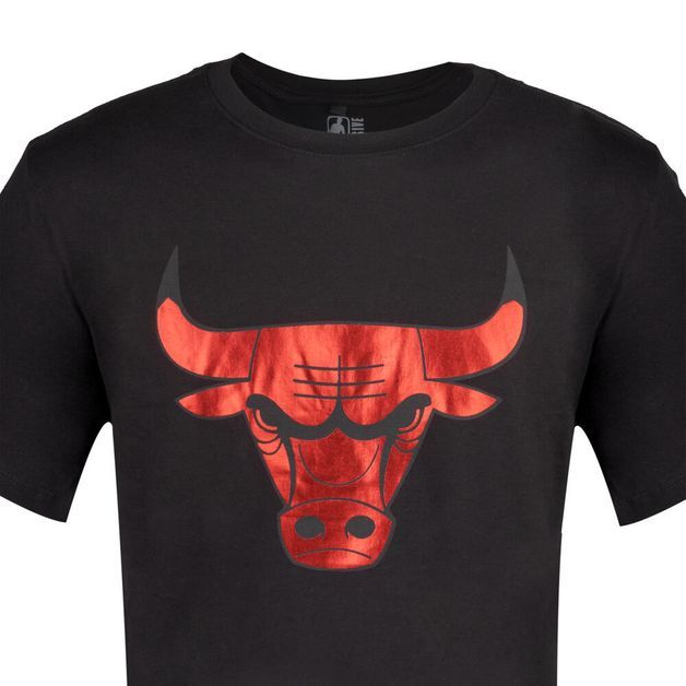 *t-shirt preta chicago bulls masc pv, xl P