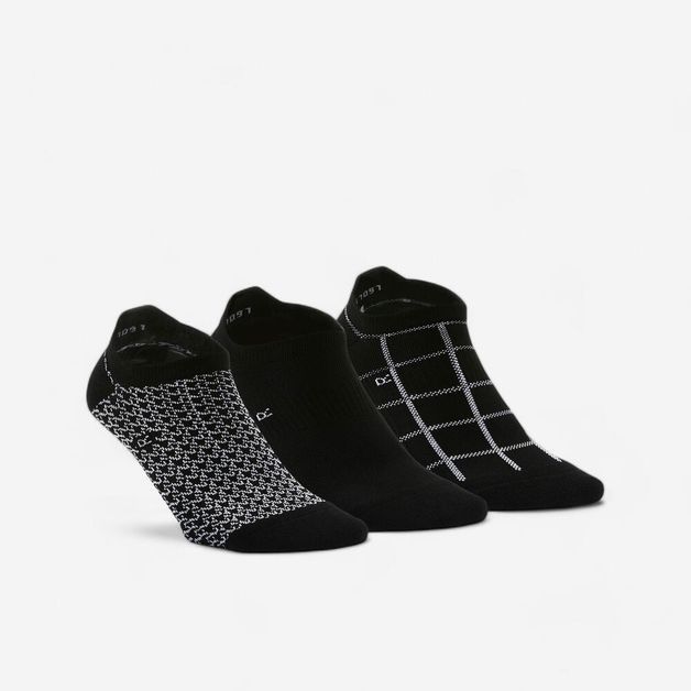 Invisible prt socks x3, uk5.5-8 eu39-42 Preta-cinza 33/36 BR
