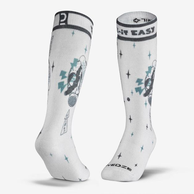 Ski socks jr print, uk 2.5-5 - eu 35-38 Branca 25/28 BR