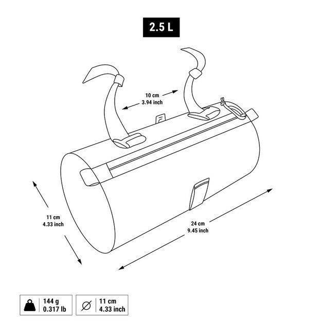 Handlebar bag hb100 2.5l black, no size Preta UNICO
