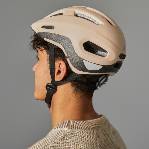 Urban bike helmet 500 beige, l/56-61cm Bege G