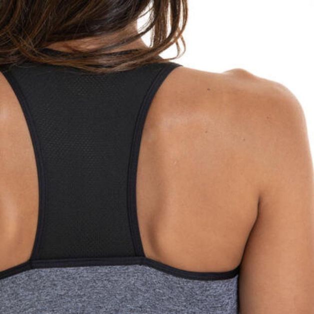 Top Feminino de Treino Básico New 100 Domyos, cinza, G