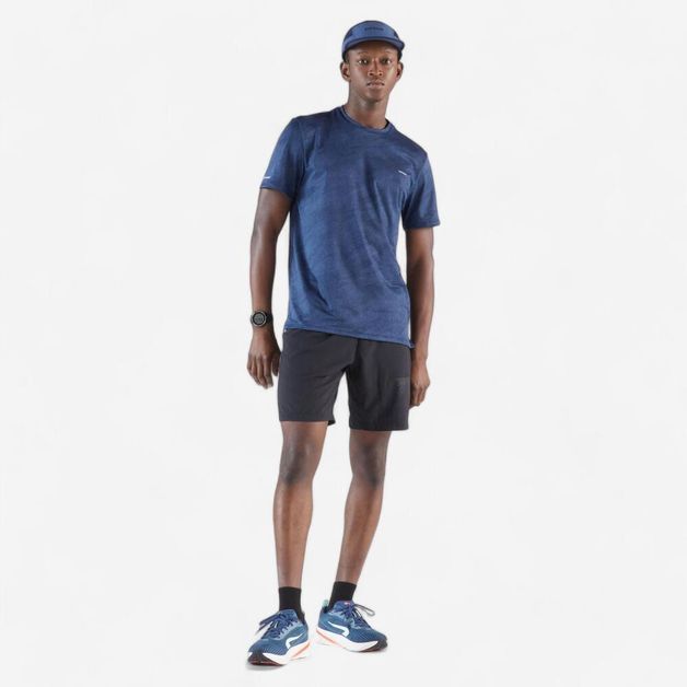Tee shirt run dry 500 m graph beige, 2xl Azul M