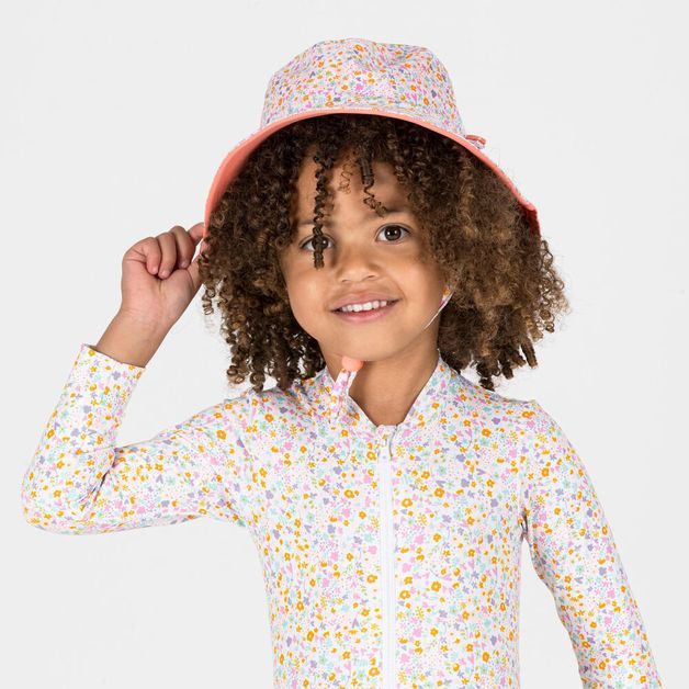 Uv protect long hat, 3-5years/3'1"-3'7" Coral 3-5 ANOS