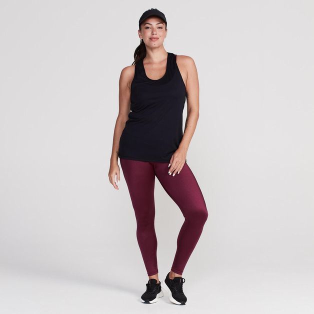 Regata feminina de Treino Cardio 500 *reg new mesh 500 salm oi22, 2xl Preto M