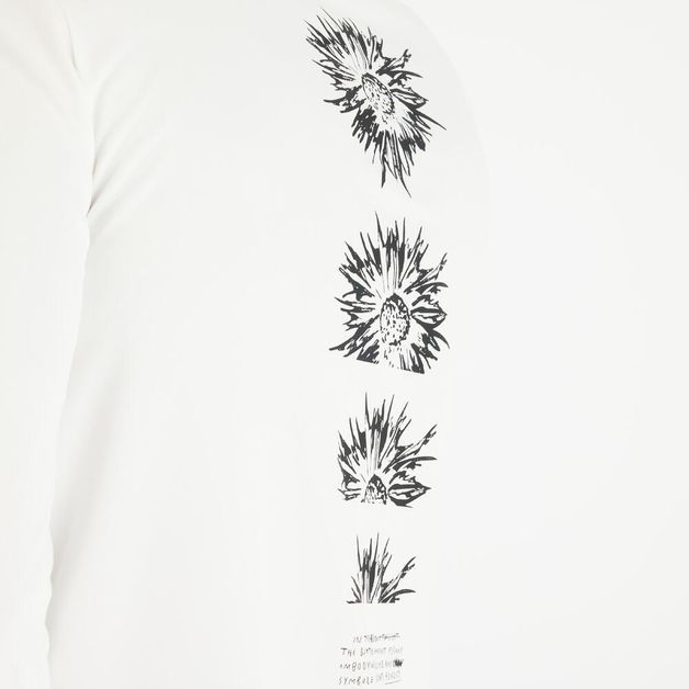 Water tee shirt uv print m ls flower, l Branca 3G