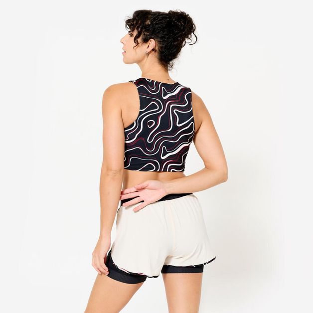 Fta 120 crop print capsule uk 16 / eu xl Vermelha G