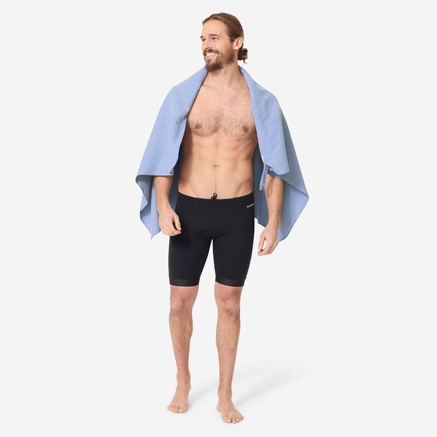 Mf l striped towel nav, no size Azul UNICO